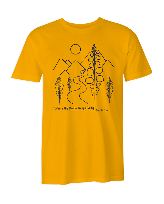 Where The Dream Keeps Going T-Shirt (Mustard Yellow)